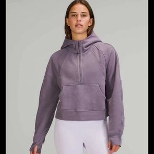 Lululemon Women's Charged Indigo Scuba Hoodie Half Zip Sweater M/L